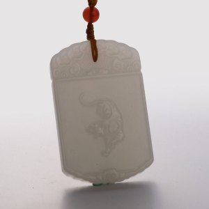 梦克拉 和田玉吊坠 白玉 和田玉十二生肖吊坠 属相 和田玉生肖虎吊坠 玉佩 和田玉生肖虎吊坠