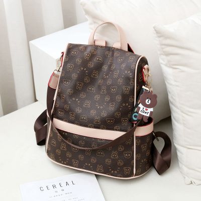 小亚天双肩包女2021新款韩版潮包包网红百搭女士软皮防盗小背包旅行书包