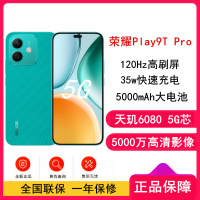 [全新]荣耀Play9T Pro 仙踪绿 12GB+256GB 抗摔防水 5G 5000毫安大电池 5000万清晰影像 直屏手机