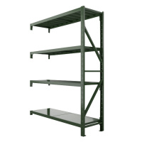 豪利特消防铁锹镐农具摆放架安保装备器材存放架绿色货架1.5米货架中型-副架