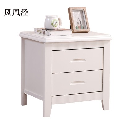 凤凰泾床头柜简约现代卧室床边储物柜标准款白色50*41*50cm