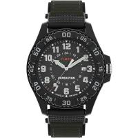 TIMEX 男式 Camper 42 毫米 日期 石英手表 - 黑色表盘