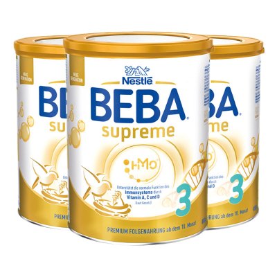 3罐|德国雀巢BEBA至尊版SUPREME婴幼儿配方奶粉3段800g/罐23年1月