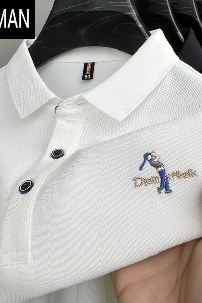 HLCOMAN男士popolo衫短袖t恤男夏装纯色半袖翻领体恤衣服