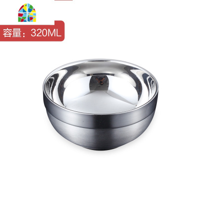 304不锈钢米饭碗汤碗泡面碗儿童碗可爱甜品碗面碗糖水碗家用餐具 FENGHOU 12cm白金碗(无盖)