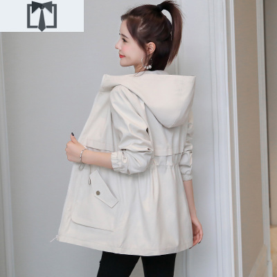 SUNTEK风衣女中长款2021春季新款韩版收腰小个子女士春秋二八月大衣外套风衣