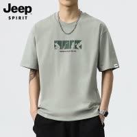 吉普夏季男士短袖T恤2025新款半袖衣服夏装男生上衣宽松男装潮牌
