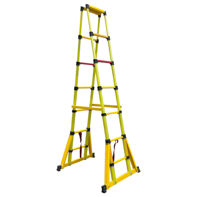 盛步达玻璃钢竹节人字梯子4米s-6d个