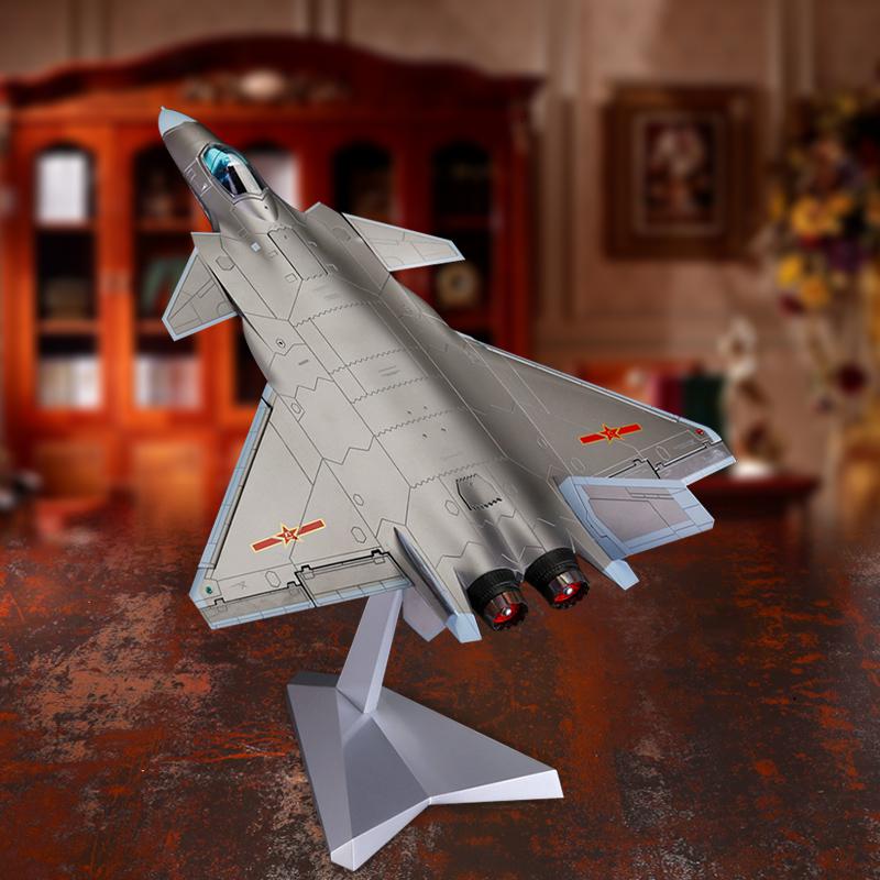 1:60/48珠海航展歼20战斗机航模合金建军节j20隐形飞机模型 1:48银灰