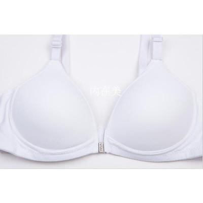 可莉允前扣款内衣光面舒适透气式无钢圈性感聚拢文胸胸罩学生高中少女胸罩