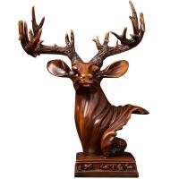 美帮汇鹿头摆件装饰北欧美式欧式新中式家居客厅酒柜创意办公室摆件