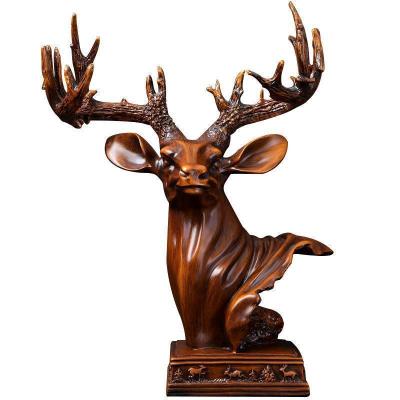 美帮汇鹿头摆件装饰北欧美式欧式新中式家居客厅酒柜创意办公室摆件