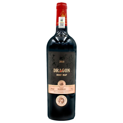 法国进口红酒龙船图黑标干红葡萄酒14度750ML单瓶