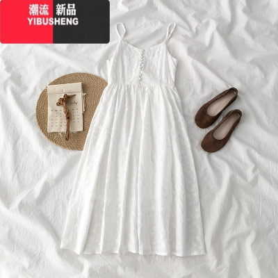 YIBUSHENG很仙的初恋吊带裙季2024新款女韩版减龄小清新气质a字连衣裙子