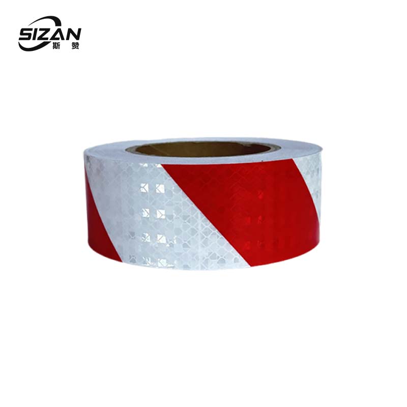 斯赞 安全保护标识 发光警示胶带白红 5CM*50m 卷