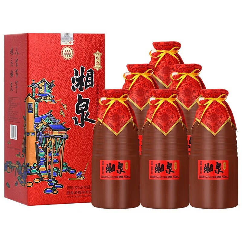 酒鬼酒 湘泉乡恋 52度500ml*6整箱装 馥郁香型白酒