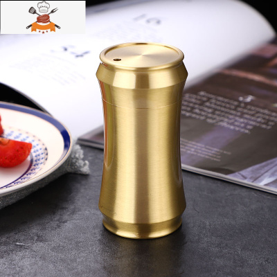 纯铜牙签筒北欧式创意家用牙签罐便携带饭店餐厅客厅牙签盒 敬平 小蛮腰牙签筒