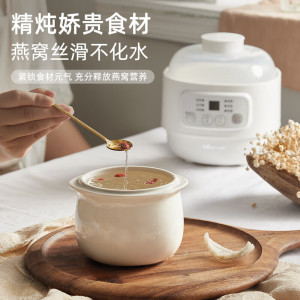 小熊(bear)多功能锅0.8L隔水电炖锅家用全自动宝宝煮粥锅BB煲汤锅陶瓷小电炖盅婴儿辅食锅 DDZ-A08Q6