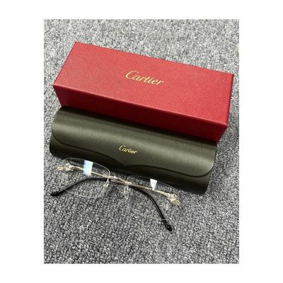 卡地亚(Cartier)女士金属材质徽标平光镜简约百搭配镜片赠品太阳 红色