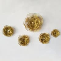 金属网花朵壁饰壁挂立体墙面装饰挂件客厅沙发背景墙软装墙饰直销 三维工匠 35*35CM