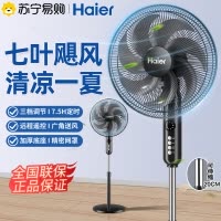 海尔(Haier)电风扇 三档调节 7.5小时定时 高效电机 俯仰调节 高度调节 电风扇落地扇电扇风扇FSY3510B