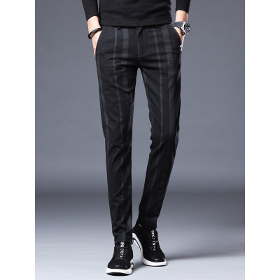 男装裤子简约大方修身直筒裤男士轻奢时尚百搭休闲裤男