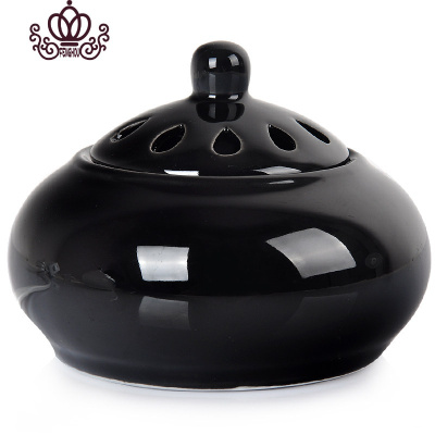 封后陶瓷电子恒温香薰炉精油炉插电香薰灯静音香熏炉纯黑恒温