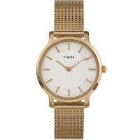 Timex /天美时石英指针款金色商务防水手表多功能都市休闲腕表
