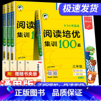 阅读真题精选+ 阅读培优集训+语境背单词 小学词汇1000 小学四年级 [正版]53小学英语阅读培优集训100篇上下册全