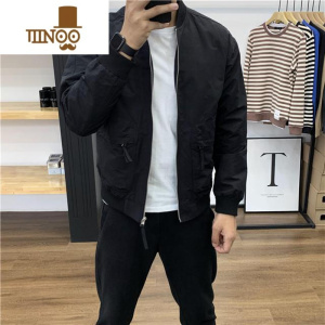 YANXU夹克男士2023新款潮牌高端百搭休闲工装外套痞帅棒球领上衣