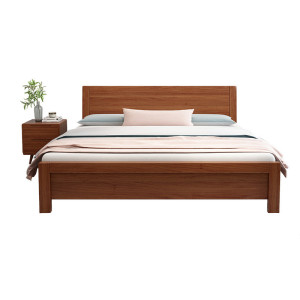 鑫环境 实木床现代简约全实木床1.5米原木家用单人床