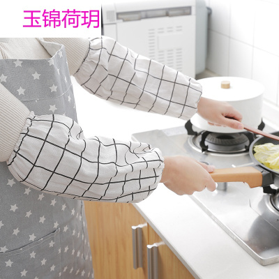 棉麻袖套女长款学生成人束口套袖成人男女办公防尘防污防水护袖