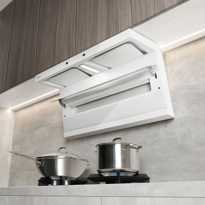 老板(Robam)烟灶套装[小黑翼]白色油烟机 26m³顶侧双吸 防干烧灶 烟灶套餐27A16-D1P+51B0A天然气