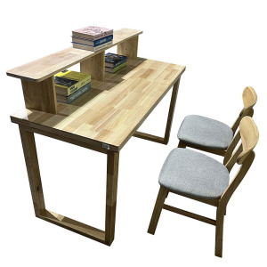 亿铁(YI TIE)实木书桌带书架写字桌