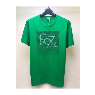 Hugo boss绿色圆领短袖T恤男式简约百搭基础款