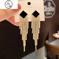 JiMi高级感2023新款轻奢流苏耳环夏耳钉气质耳坠长款夸张耳饰吊坠