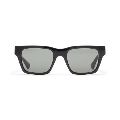 古驰(GUCCI)女士矩形框防紫外线潮流时尚太阳镜 Black