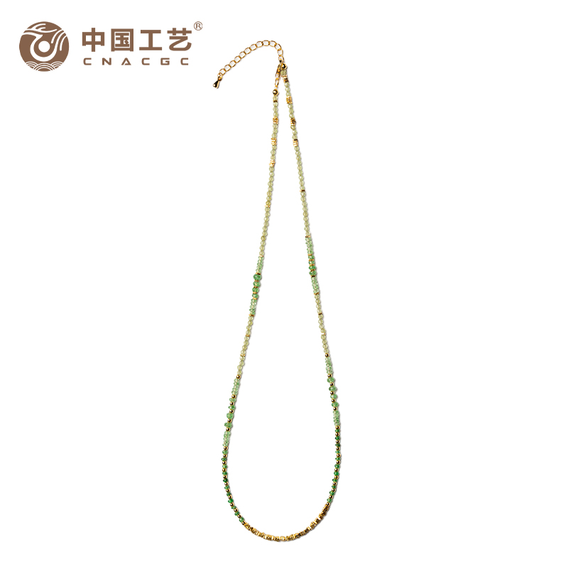 中国工艺时光四季彩宝系列项链《翠蔓春光》