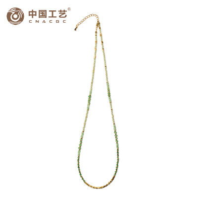 中国工艺时光四季彩宝系列项链《翠蔓春光》