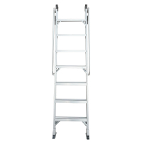盛步达加厚铝合金扶手梯子铝合金梯7步单梯楼梯带钩2.4米s-l24fst(个)