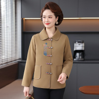 中年女装春装薄款外套女洋气中老年人妈妈装40-60岁翻领衣服春款