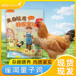 雀淘 皖南童子鸡650克/只 1只装 农家慢养走地鸡新鲜现杀整只顺丰发货