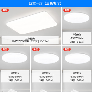 雷士照明白月吸顶灯客厅灯卧室灯现代简约极简中山灯具吸顶灯套餐