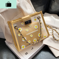 夏天小清新果冻包包2020新款潮网红小雏菊斜挎包女透明沙滩仙女包NEW LAKE女斜挎包