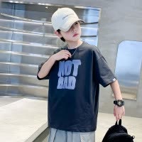 男童短袖T恤2025新款儿童夏装半袖中大童夏季上衣男孩纯棉体恤潮t
