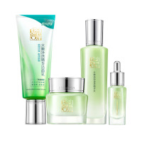(PECHOIN)百雀羚套装护肤套装 水嫩倍现至尚套装 洁面+精华水+精华霜+眼精华 保湿补水 新老款随机发