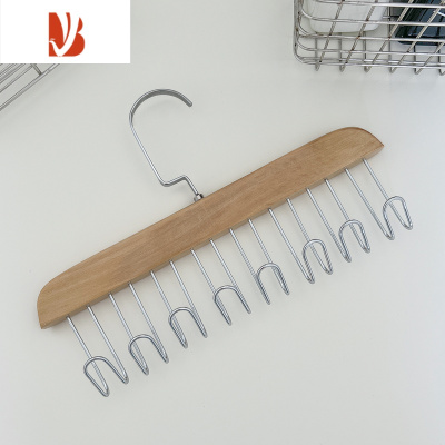 三维工匠多木质吊带衣架家用挂衣宿舍内衣背心收纳器晾衣架晒架