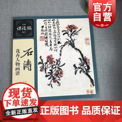 石涛花卉人物画谱/名家课徒稿临本 明末清初中国国画大师花卉人物画集册页临摹石涛题画诗花卉29幅罗汉人物图绘画技法画论入门