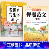 [范文+看拼音 ]押题范文+看拼音写词语 小学二年级 [正版]看图写话二年级一年级押题范文大全上册人教版每日一练专项训练