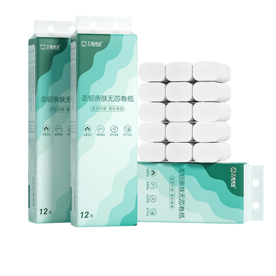 艾逸瑶选 柔韧亲肤无芯卷纸36卷2400克 5层/节 AYYX800-36
